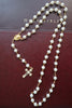 8mm Flaux Pearls Rosary Beads Catholic Necklace in ivory color for Baptism favors, communion favors, wedding favors
